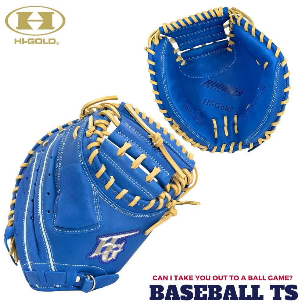 野球 ハイゴールド Hi-Gold 軟式少年用キャッチャーミット ルーキーズ RKG-2CM ブルー 少年野球 女子野球 ジュニア ベースボールTS K-FIELD 送料無料 2026年モデル