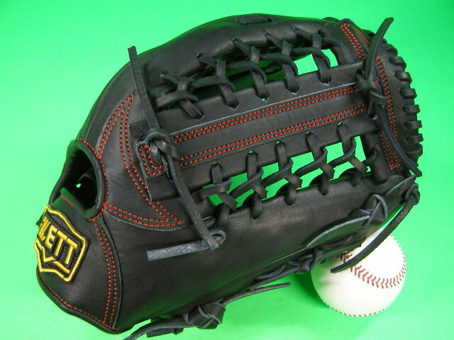 乐天商城 - 型付け無料 ゼット ZETT 硬式野球用 外野用 ブラック×レッド糸 高校野球対応 Tネットウェブ 大きめサイズ 12.75インチ 海外モデル 硬式用 右投げ用 硬式グローブ 野球グローブ 外野用グローブ オールラウンドグローブ 内野用グローブ