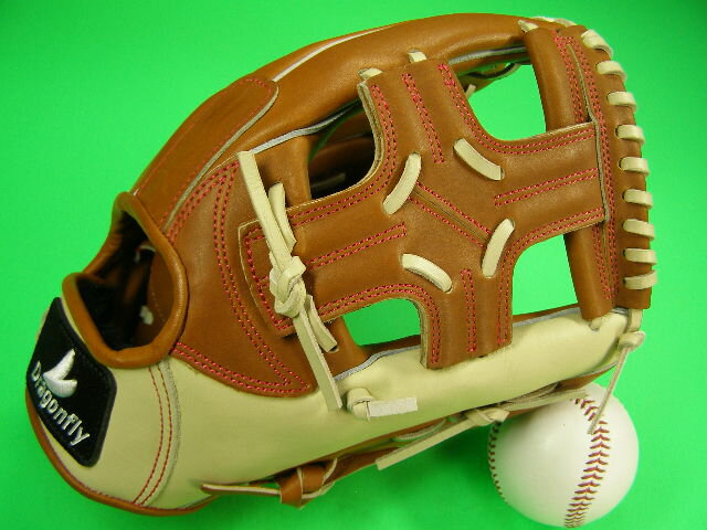 型付け無料 Dragonfly ドラゴンフライ 海外メーカー 硬式野球対応 オールラウンド用 クリーム×ブラウン 野球 ソフトボール 兼用