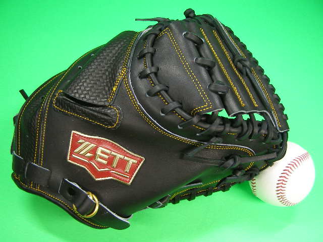 型付け無料 ゼット ZETT 硬式用 キャッチャーミット ブラック 高校野球対応カラー 海外モデル 硬式 キャッチャー ミット 硬式野球用 海外モデル