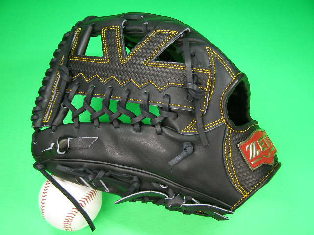 型付け無料 ゼット ZETT 硬式野球用 左投げ用 外野用 ブラック 高校野球対応カラー 深いポケット 大きめサイズ 13インチ PRO MODEL 海外モデル 硬式用 外野 左投用 硬式グローブ 野球グローブ 外野用グローブ オールラウンドグローブ 内野用グローブ