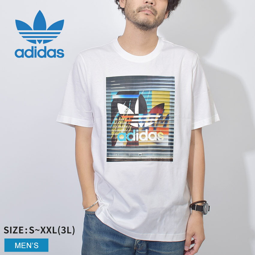 【週末SALE開催！】 アディダス オリジナルス 半袖Tシャツ メンズ adidas Originals ALFE TS SS TEE トップス ブランド プリント おしゃれ ストリート トレフォイル ロゴ ショートスリーブ クルーネック ウェア ウエア ホワイト 白