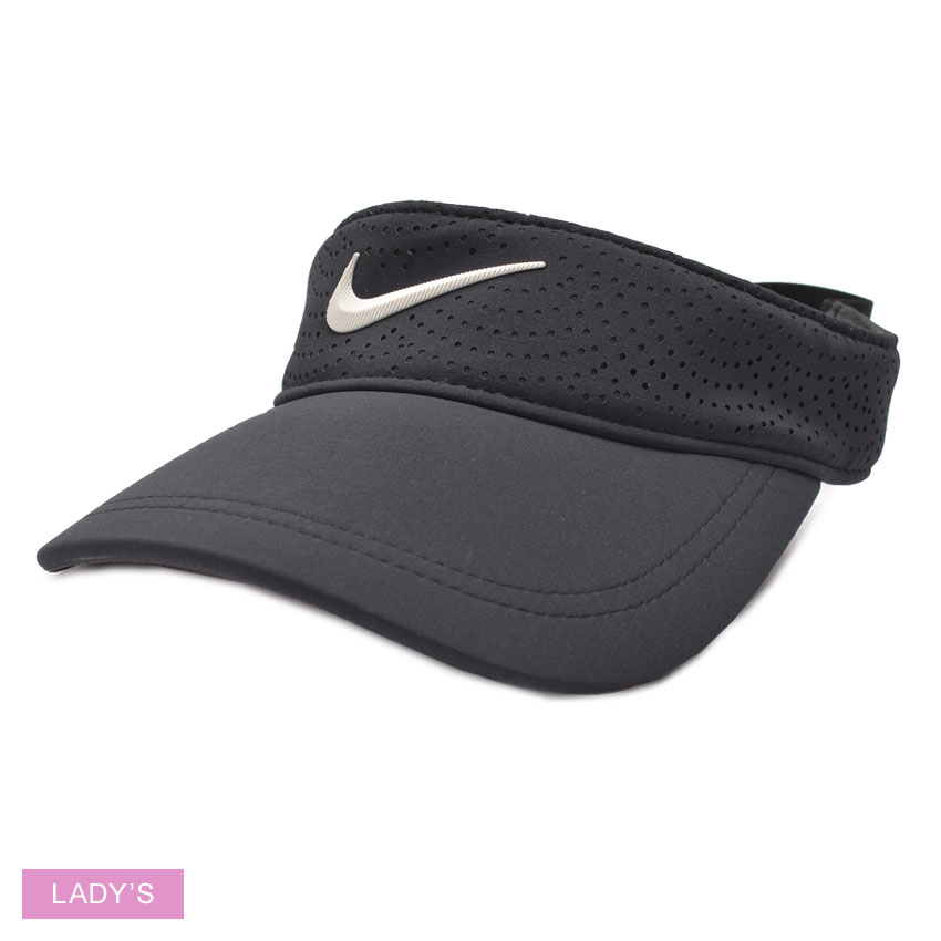 ナイキ ナイキ エアロビルベーシックバイザー キャップ レディース ブラック 黒 ホワイト 白 NIKE AEROBILL BASIC VISOR BV1080 サンバイザー ブランド 定番 カジュアル シンプル ロゴ アウトドア スポーツ レジャー ランニング 通気 速乾 伸縮