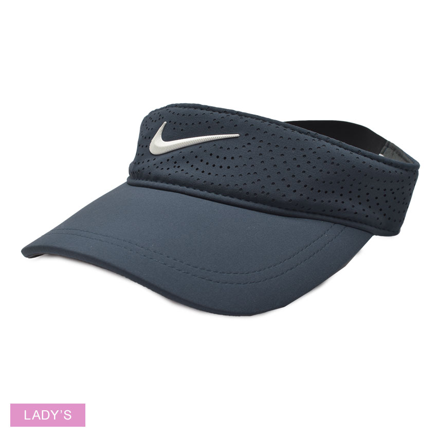 【マラソンSALE★全品Point5倍】 ナイキ エアロビルベーシックバイザー キャップ レディース ネイビー 紺 ホワイト 白 NIKE AEROBILL BASIC VISOR BV1080 サンバイザー ブランド 定番 カジュアル シンプル ロゴ アウトドア スポーツ レジャー ランニング 通気 速乾 伸縮