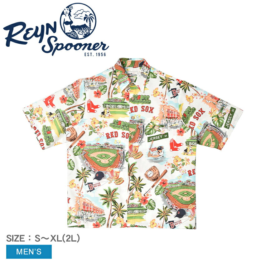 【ゆうパケット配送】 レインスプーナー BOSTON RED SOX 半袖シャツ メンズ マルチ REYN SPOONER B552712122 トップス シャツ ウェア ウエア 半袖 柄シャツ アロハシャツ ボタンダウンシャツ MLB レッドソックス メジャーリーグ 野球 総柄 プリント カジュアル