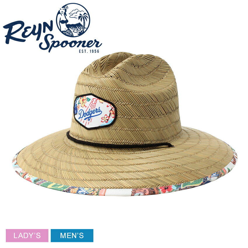 【ポイント10倍】レインスプーナー LOS ANGELES DODGERS SCENIC STRAW HAT ストローハット メンズ レディース マルチ REYN SPOONER B552452322 ハット 帽子 麦わら帽子 ドローコード MLB ニューヨーク・メッツ メジャーリーグ 野球 柄 プリント ロゴ パッチ