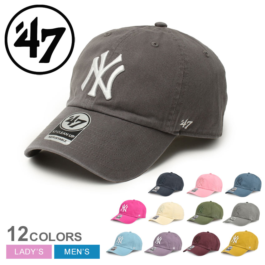 【週末SALE開催！】 【ゆうパケット配送】 47 ブランド キャップ NY YANKEES CLEANUP 帽子 メンズ レディース ネイビー 紺 ブルー 青 ..