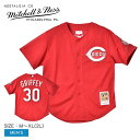 【全品P5倍★SALE】 ミッチェルアンドネス ユニフォーム メンズ レッド 赤 ホワイト 白 MITCHELL ＆ NESS MLB AUTHENTIC KEN GRIFFEY JR CINCINNATI REDS 2000 BUTTON FRONT JERSEY ABBF3108-CRE00KGJSCAR ウエア トップス ベースボールジャージ ストリート