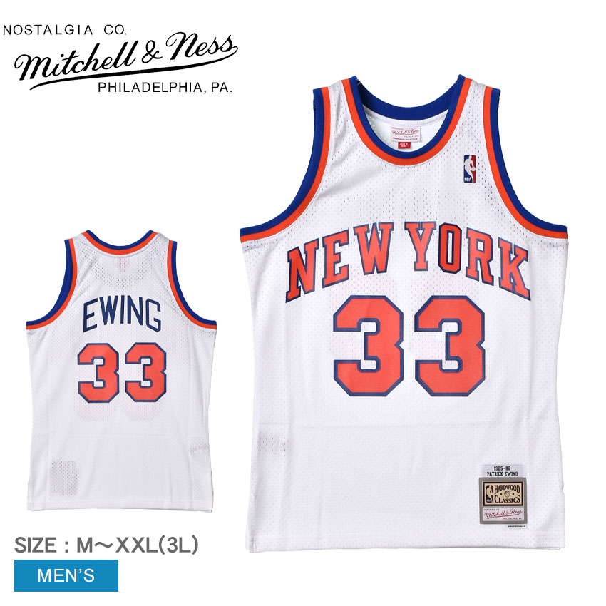 ミッチェル＆ネス ユニフォーム メンズ MITCHELL＆NESS スウィングマンジャージー ニューヨークニックス 1985-86 パトリックユーイング NBA ウエア タンクトップ ノースリーブ トップス バスケ バスケットボール スポーツ