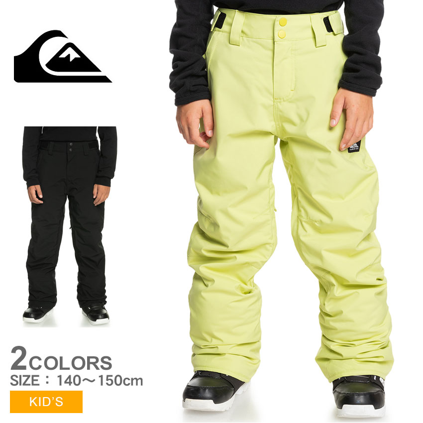 クイックシルバー ESTATE YOUTH PT パンツ キッズ ブラック 黒 イエロー 黄 QUIKSILVER EQBTP03055 スノーボード ウェア パンツ ジュニア 防寒 耐水 保温 アウトドア 冬季スポーツ スキー 防水 透湿性