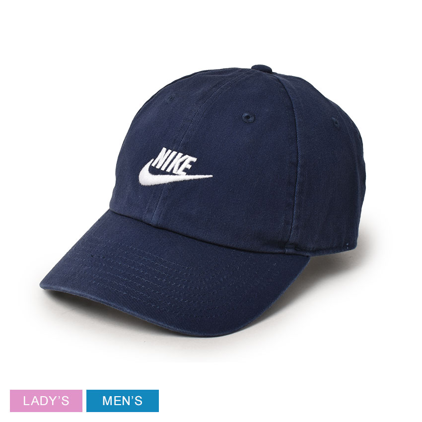 ▼クーポンでさらに50円引き▼ナイキ 帽子 メンズ レディース NIKE ヘリテージ86 フューチュラ ロゴ 刺繍 おしゃれ ブランド アジャスタ アジャスター ベルト ホワイト 白 ネイビー 紺 913011 H86 FUTURA WASHED CAPのサムネイル