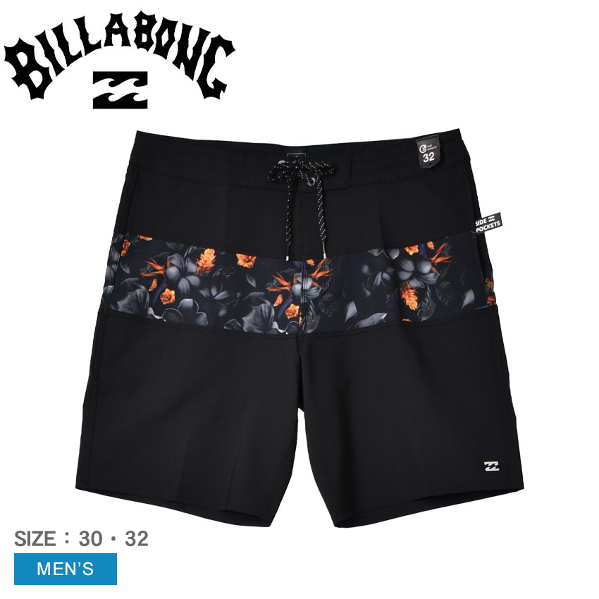 【ネコポス配送】 ビラボン KAMEA LAVAFLORAL TRIBONG LT ボードショーツ メンズ ブラック 黒 BILLABONG BD011535 サーフトランクス ハーフパンツ ボトムス 半ズボン 短パン パンツ ブランド カジュアル シンプル サーフ サーフィン サーファー おしゃれ 海
