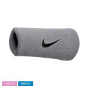 【ネコポス配送】 ナイキ スウッシュ ダブルワイド リストバンド リストバンド メンズ レディース グレー ブラック 黒 NIKE BN2094 テニス バスケ...