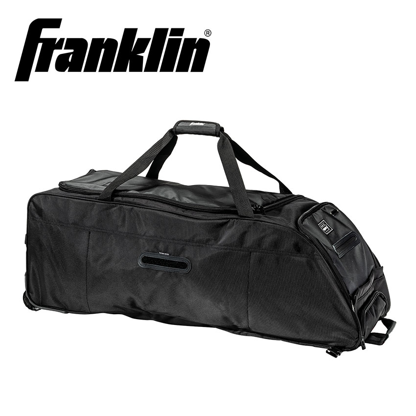 【SALE★全品Point5倍＆クーポン発行】 フランクリン TRAVELER ROLLER 遠征バッグ 遠征バッグ メンズ レディース ブラック 黒 FRANKLIN 23434C1 野球 ベースボール 遠征バッグ キャリーバッグ ボストンバッグ キャスターバッグ バッグ 一般 大人 野球用品 スポーツ 部活 運動