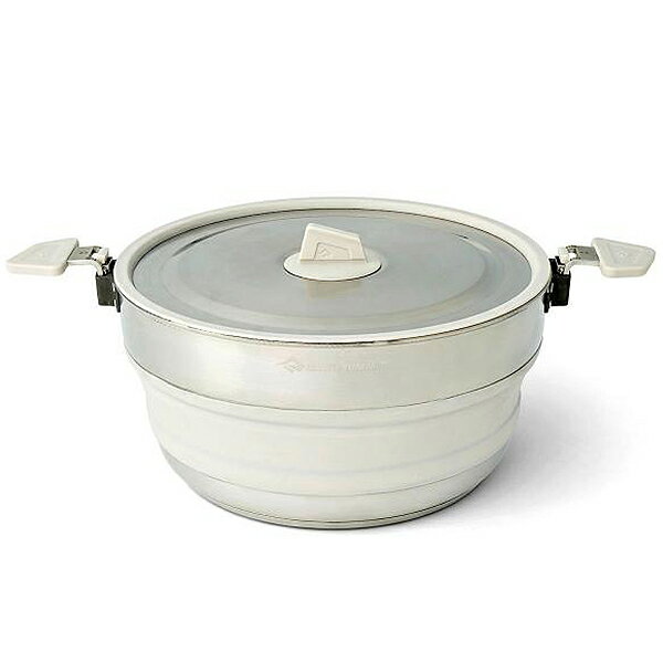 Rakuten - シートゥーサミット ディツアーステンレスポット 5L (ST84402) ／ クッカー 食器 キャンプ 車中泊 折りたたみ 軽量 コンパクト収納 蓋付き IH対応
