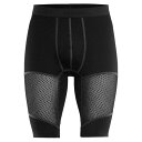 アクリマ ウールネットロングショーツ メンズ (103681) / アンダーウェア 登山 トレラン メリノウール 保温 汗冷え軽減 メッシュ ハーフタイツ