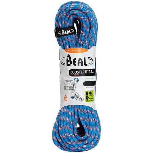 ベアール 9.7mmブースター3 ユニコア 50m ドライカバー (BE11109) ／ ダイナミックロープ クライミング 登山 細径 撥水 EN UIAA PSCマーク 初心者向け