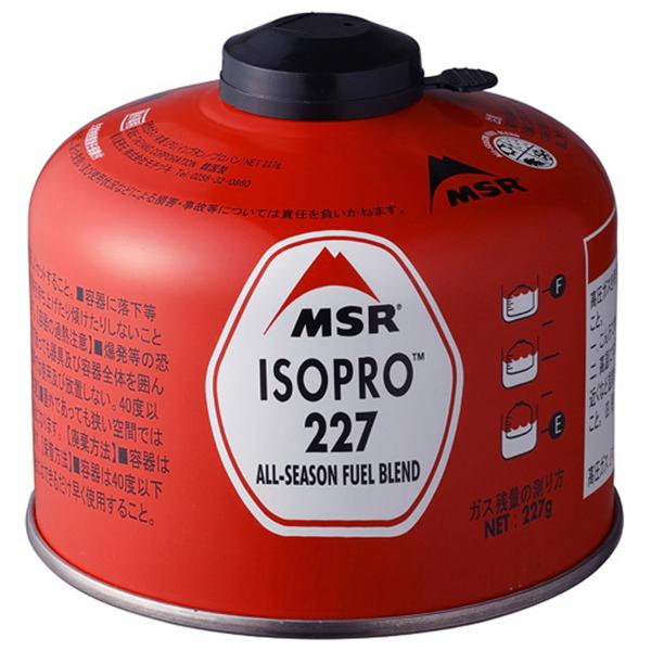 MSR イソプロ 227 (36928) ／ ガスカートリッジ OD缶 オプション ストーブ イソブタン プロパン 低温使用可 登山 キャンプ