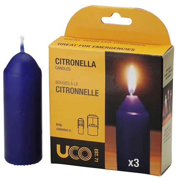 ユーコ スペアキャンドル シトロネラ (24619) ／ キャンドルランタン対応 キャンドリア対応 3本セット ..