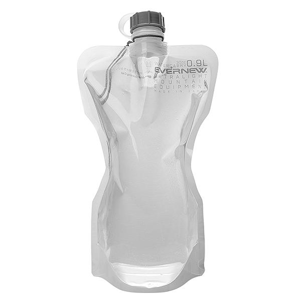エバニュー ウォーターキャリー 900ml グレー (EBY667) ／ ソフトボトル 0.9L 登山 キャンプ 軽量 コンパクト収納 テント泊 長期縦走