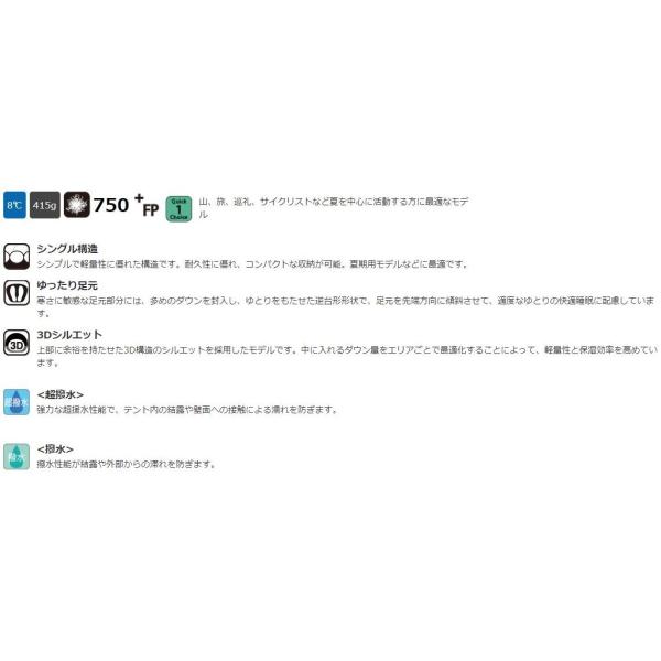 【クーポン＆エントリーでP5倍★お買い物マラソン】【P10倍】イスカ エア ドライト 190 (138532) ／ ダウンシュラフ 登山 キャンプ 8度まで マミー型 夏用 撥水 750FP テント泊 車中泊 basecamp-saga-10004036 アウトドアショップベースキャンプ サンプル画像2