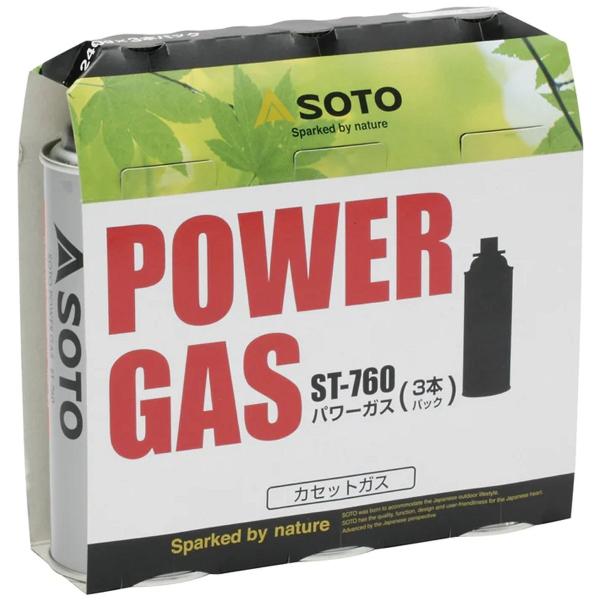 ソト ハイパワーガス 3本パック (ST-7601) ／ CB缶 ガスボンベ キャンプ 登山 低温に強い 冬 寒冷地 カ..
