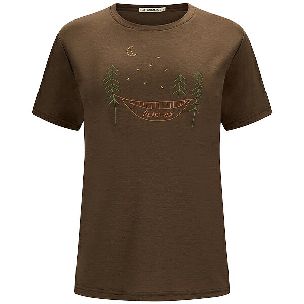 Rakuten - アクリマ ライトウール 140 ティー フォレスト レディース (111428) ／ 登山 ランニング ベースレイヤー Tシャツ 薄手 メリノウール100％ 防臭 耐久性 縦走 テント泊 旅行 タウンユース 普段使い