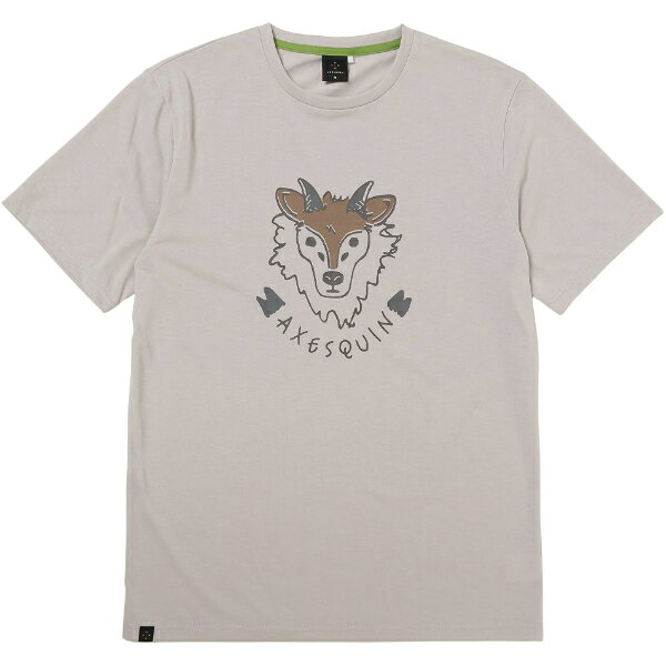 Rakuten - アクシーズクイン AQ グラフィック ティー カモシカ メンズ (011183) ／ 登山 キャンプ Tシャツ ベースレイヤー 近赤外線カット UVカット 日焼け対策 肌の老化軽減 速乾吸汗 タウンユース 普段使い