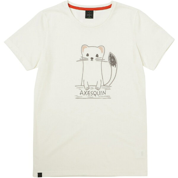 Rakuten - アクシーズクイン AQ グラフィック ティー オコジョ レディース (011184) ／ 登山 キャンプ Tシャツ ベースレイヤー 近赤外線カット UVカット 日焼け対策 肌の老化軽減 速乾吸汗 タウンユース 普段使い