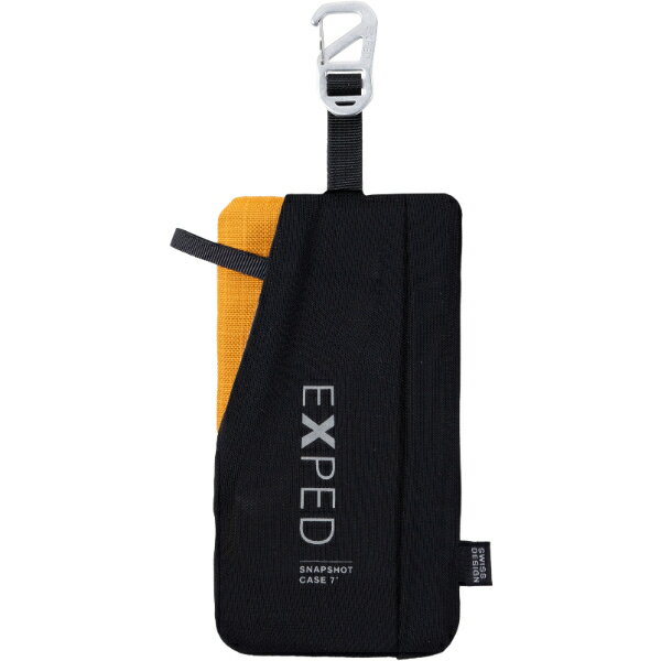 Rakuten - エクスペド スナップショットケース 7 (396568) ／ 登山 アクセサリーポーチ スマホポーチ 17×9cm ショルダーハーネスに取り付け カラビナ付き 面ファスナー ベルクロ 外付け 後付け