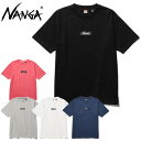 【 NANGA ナンガ ECO HYBRID MT LOGO TEE 】 ブランドロゴに山をあしらったグラフィック 定番のTシャツ 飽きの来ないレギュラーフィット