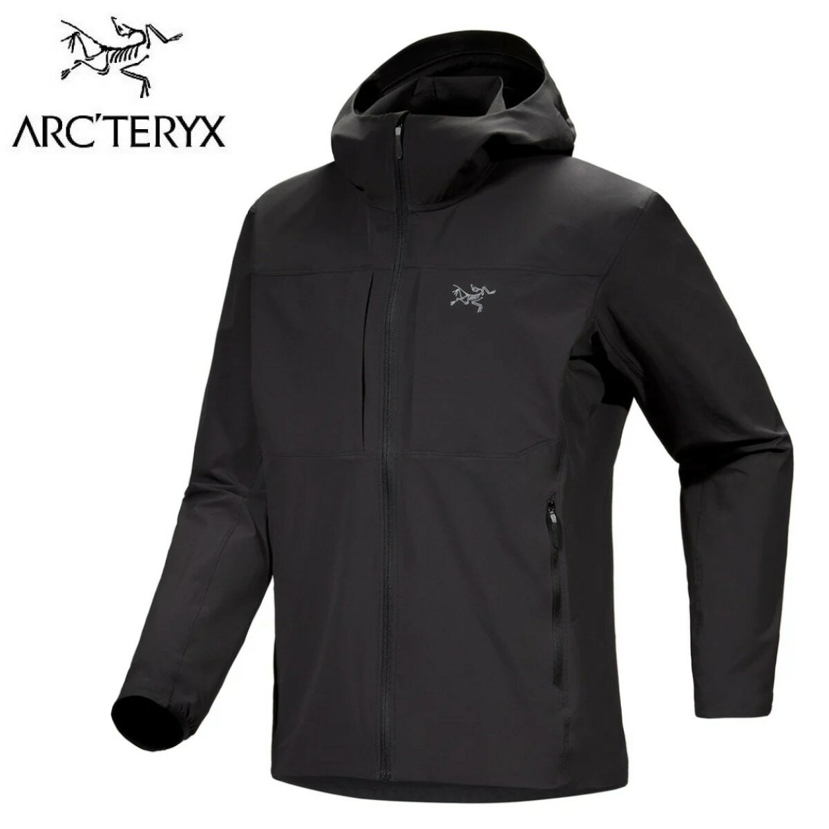 【 アークテリクス M's ガンマ ライトウェイト フーディ Gamma Lightweight Hoody Black 】 ハイキングなど、あらゆる山岳アクティビティに対応する一着 アークテリクスロングセラー