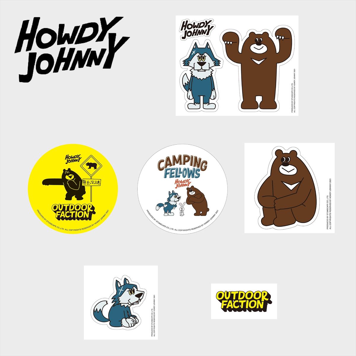【 HOWDY JOHNNY ハウディジョニー ステッカー 】 アクセサリー その他のアクセサリー ステッカー クライミング ボルダリング クライミングギア クライミング用品 ルートクライミング 登山 登山用品