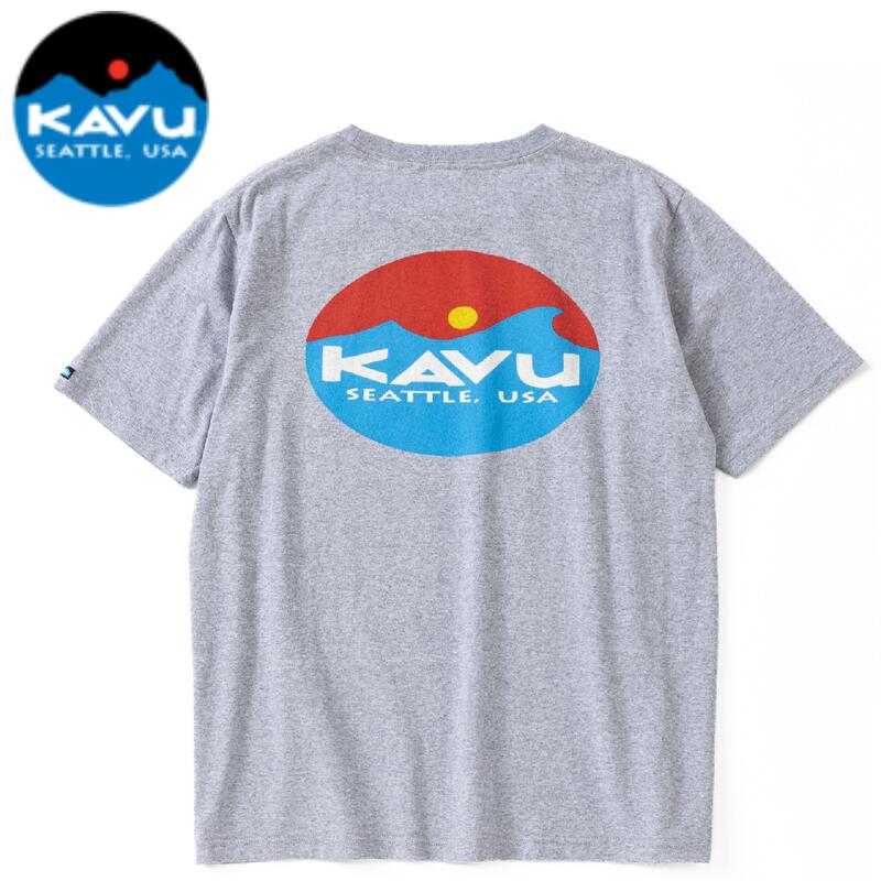 【 KAVU カブー サーフロゴ Tee H/Grey 】 アパレル メンズTシャツ ウィメンズTシャツ Tシャツ ウェア..