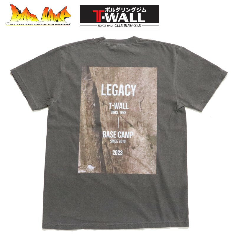 【 Base Camp × T-WALL レガシーTEE ペッパー 】 アパレル メンズTシャツ ウィメンズTシャツ Tシャツ ウェアー クライミングギア クライミング用品 登山 登山用品 送料無料