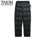 【 TAION タイオン TAION-131VMTP マウンテン パッカブル ボリュームダウンパンツ BLACK 】 心地いいボリューム感と軽さ 持ち運びできる...