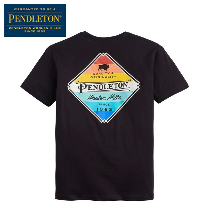 【 PENDLETON ペンドルトン S/S Diamond ST Tee Black 】 アパレル メンズTシャツ ウィメンズTシャツ Tシャツ ウェアー クライミングギア クライミング用品 登山 登山用品 送料無料