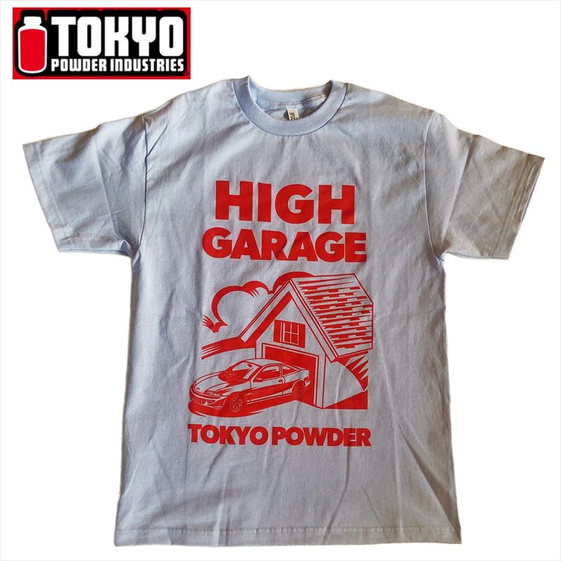 【 東京粉末 GARAGE TEE パウダーブルー 】 アパレル メンズTシャツ ウィメンズTシャツ Tシャツ ウェア..