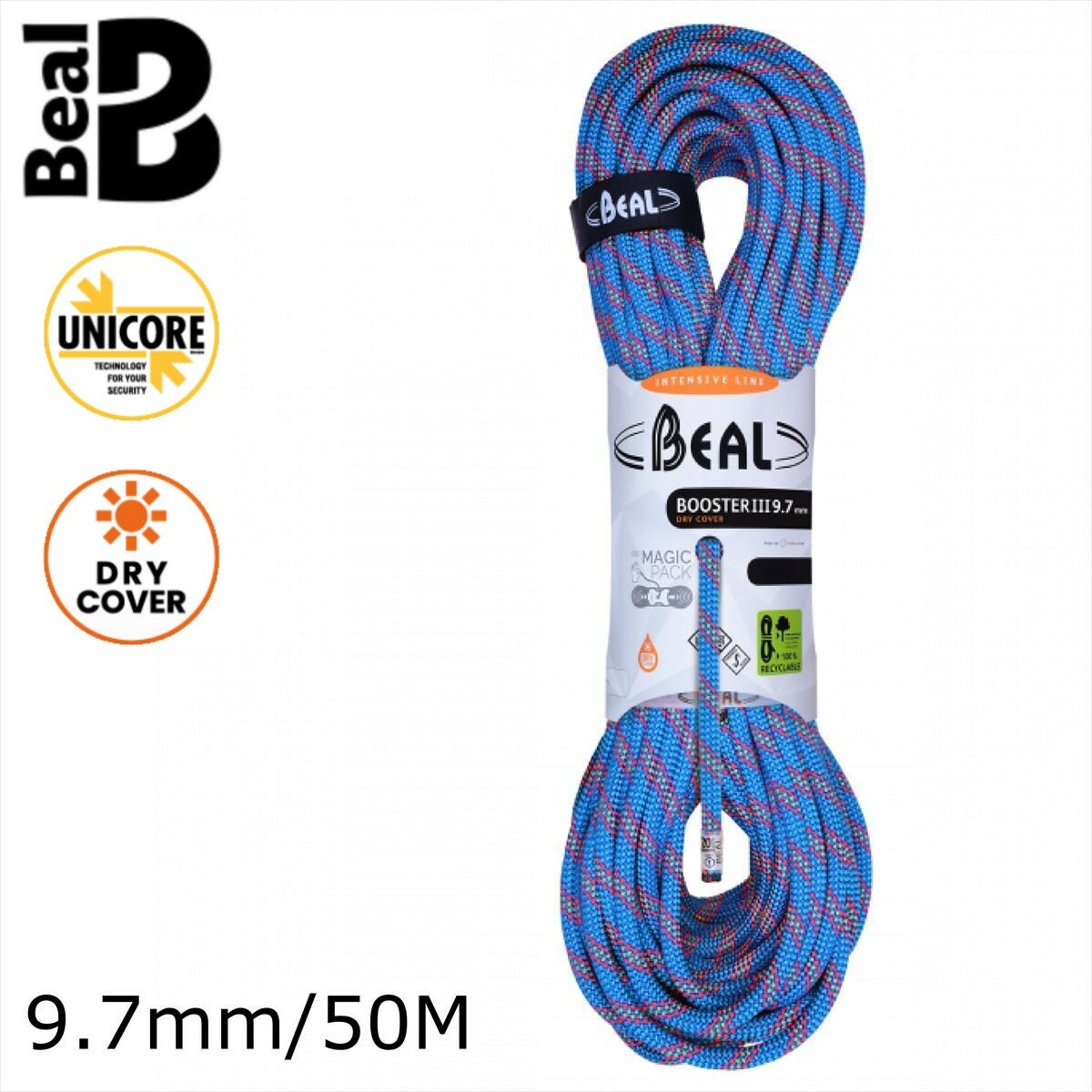 【 ベアール 9.7mm ブースター3 ユニコア 50m ドライカバー 】 べアール ロープ ザイル クライミングギア クライミング用品 登山 登山用品 送料無料