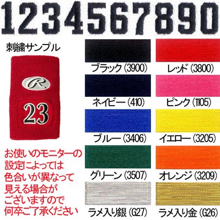 縁付き 番号刺繍加工 バッティング手袋 リストバンド MCB-2 角型 (商品は別途注文してください)