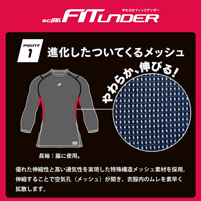 SSK 野球用 アンダーシャツ 七分袖 ローネ...の紹介画像2