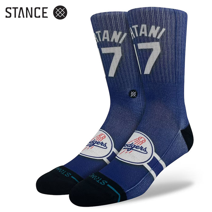 あす楽 STANCE スタンス カジュアルソックス クルーソックス 大谷翔平 ドジャース ユニフォーム 青 MLB公認 JERSEY OHTANI 2 BLUE A556A24JO2 sta24ss