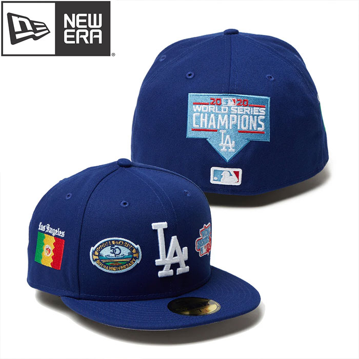 あす楽 限定商品 newera ニューエラ 59FIFTY MLB Allover ロサンゼルス・ドジャース ダークロイヤル 14307695 era24fw