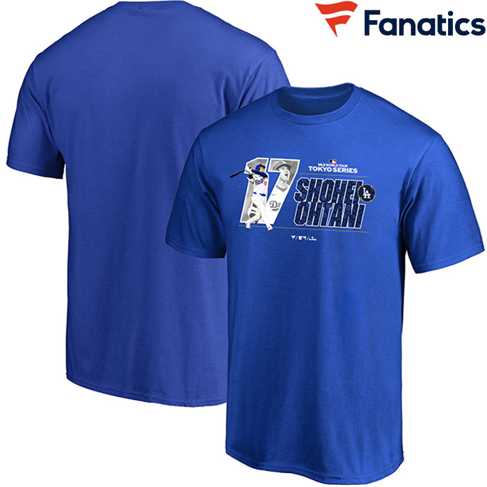 あす楽 数量限定 Fanatics 大谷翔平 Tシャツ ブルー MLB WORLD TOUR TOKYO SERIES 東京シリーズ メジャー開幕戦 ML0125SS19 fan25ssのサムネイル