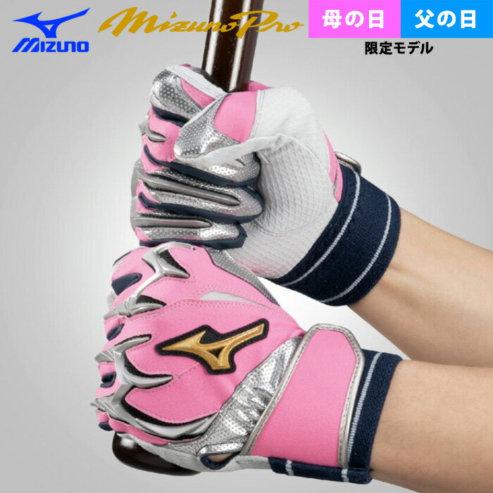 あす楽 限定 ミズノプロ 野球用 バッティング手袋 母・父の日限定カラー シリコンパワーアークDI 1EJEA550 miz25ss