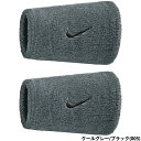 あす楽 ナイキ NIKE スウッシュ リストバンド クラシック ダブルワイド 2P 13cm クールグレー/ブラック BN4000-005