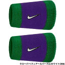 あす楽 ナイキ NIKE スウッシュ リストバンド クラシック ダブルワイド 2P 13cm クローバー/フィアースパープル/ホワイト BN4000-306