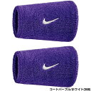 あす楽 ナイキ NIKE スウッシュ リストバンド クラシック ダブルワイド 2P 13cm コートパープル/ホワイト BN4000-588