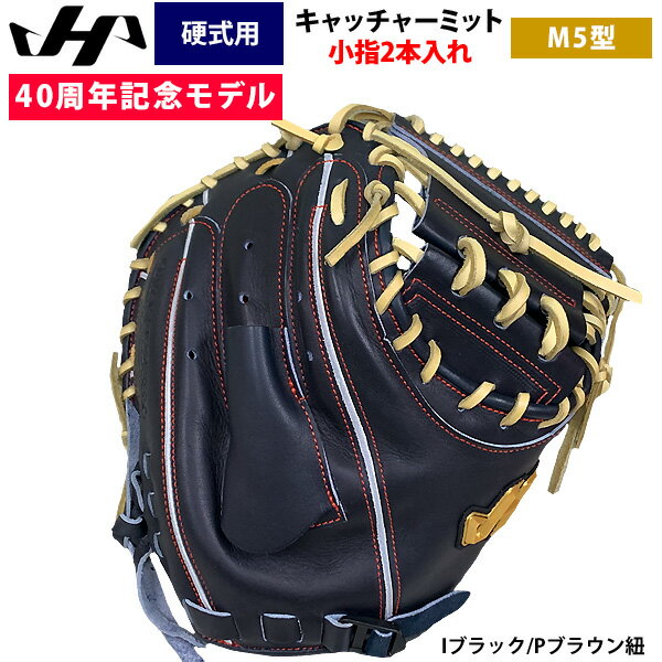 あす楽 ハタケヤマ 40周年記念 硬式 野球 キャッチャーミット M5型 小指2本入れ 捕手用 PRO-M5IB hat25ss