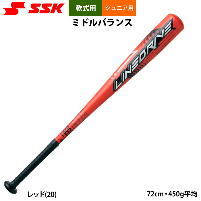 あす楽 SSK 少年野球 ジュニア少年用 軟式金属バット 軽量 ミドルバランス ライン...
